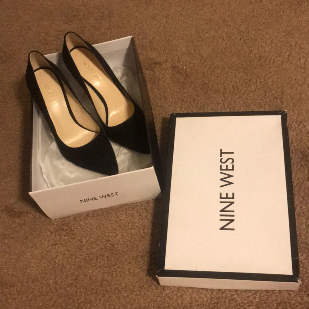 Classic black velvet heels